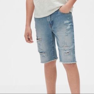 Gap Boys Distressed Denim Shorts with Stretch